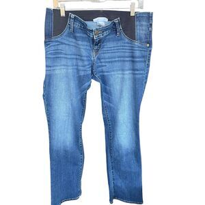 Isabel Maternity Jeans Womens 10/30R Blue Stretch Panel Waistband Pull On